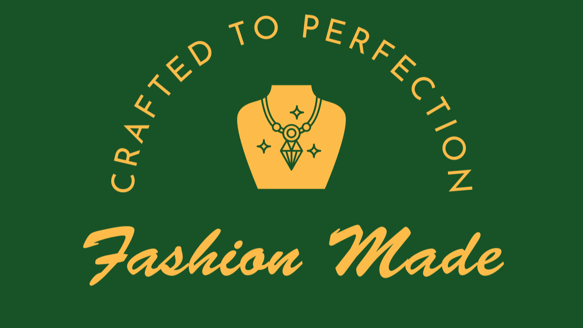 Elegant imitation jewelry logo featuring a diamond-shaped design with gold accents, representing stylish and affordable fashion jewelry